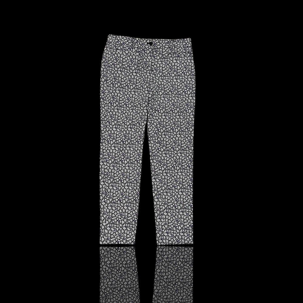 Brooks Brothers ‘Natalie’ Fit Cotton-Blend Chinos in Navy, Purple & White Floral